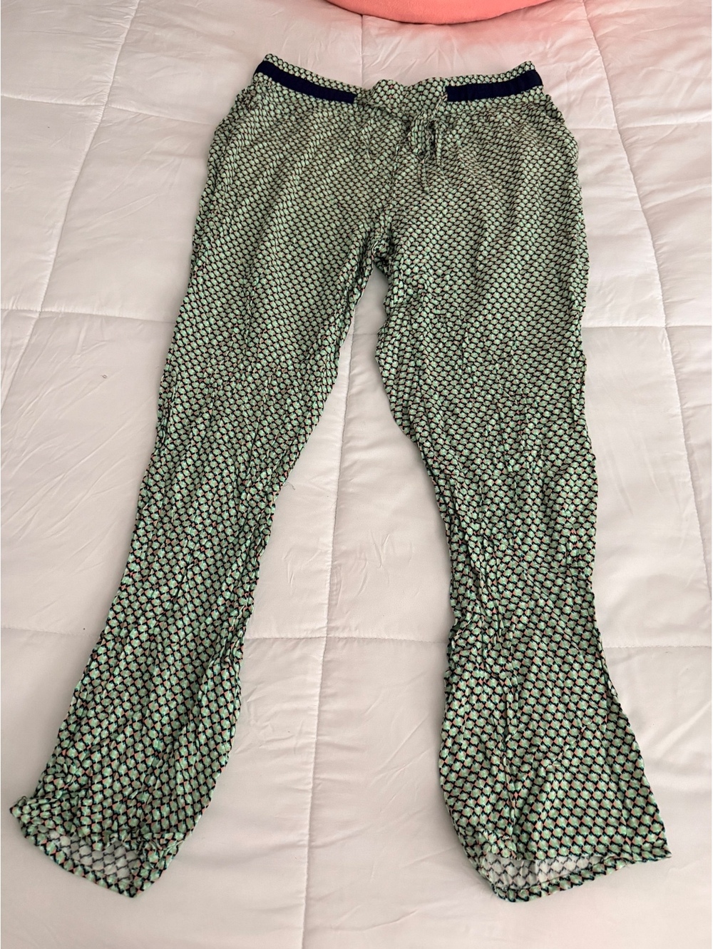 Umgee USA Women's Lounge Pants Size L Green Black Pattern